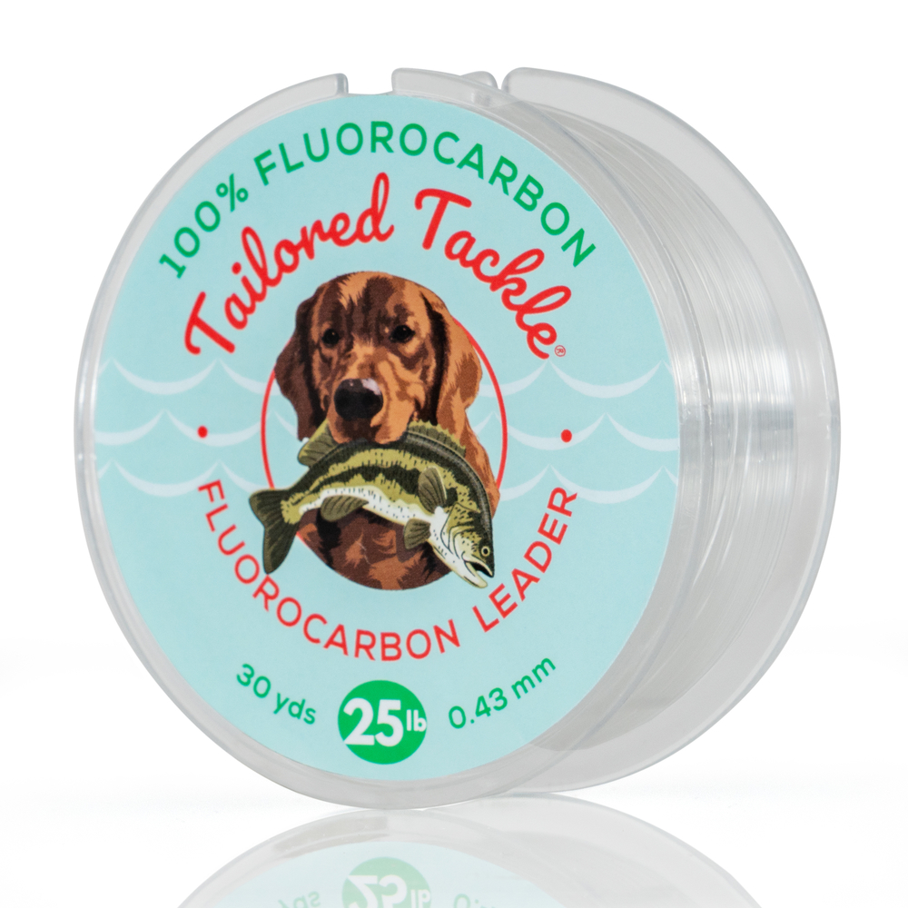 Mobile Fluorocarbon Leader Line 25Lb Test 30Yds Fishing Line Spool Angle